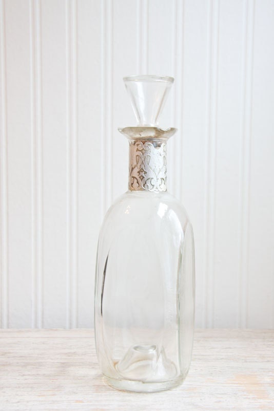 Liquor Bottle Liquor Decanter Fancy Bottle Whiskey by MollyFinds