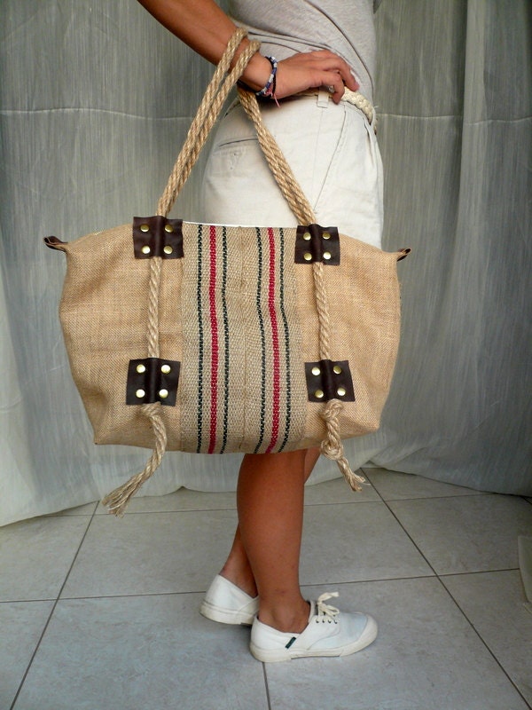bag. By Lara Klass. Leather accessories. Brown color. Market tote bag ...