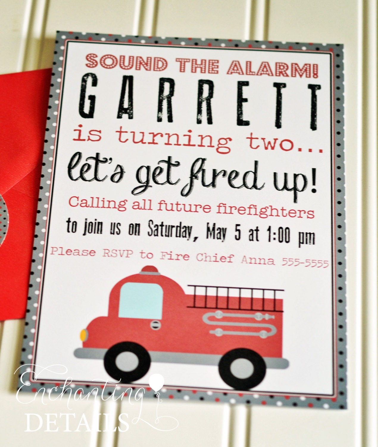 INSTANT DOWNLOAD Fire Truck Printable Junior Hero Invitation Instant Download- DIY/Customize Editable in Adobe Reader Il_570xn