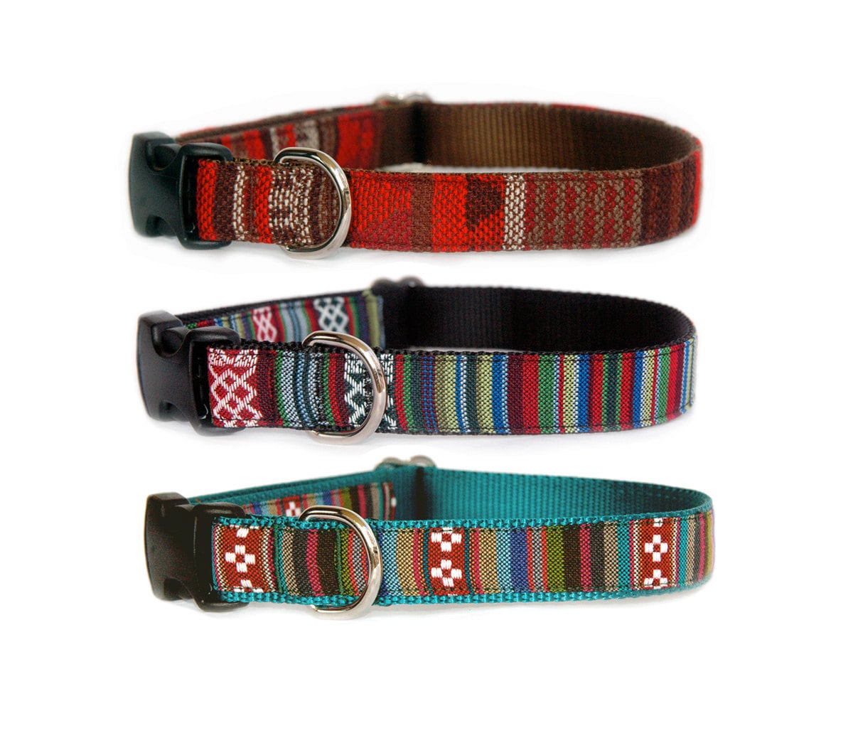 Southwestern tribal stripe dog collar Nabajo, Mexican, Native American,inspired pet collar. Matching dog leash dog harness are available
