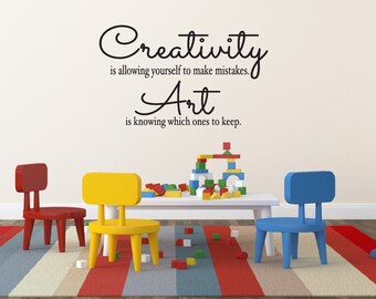 Creativity Is Allowing Yourself to Make Mistakes Childrens Wall Decal