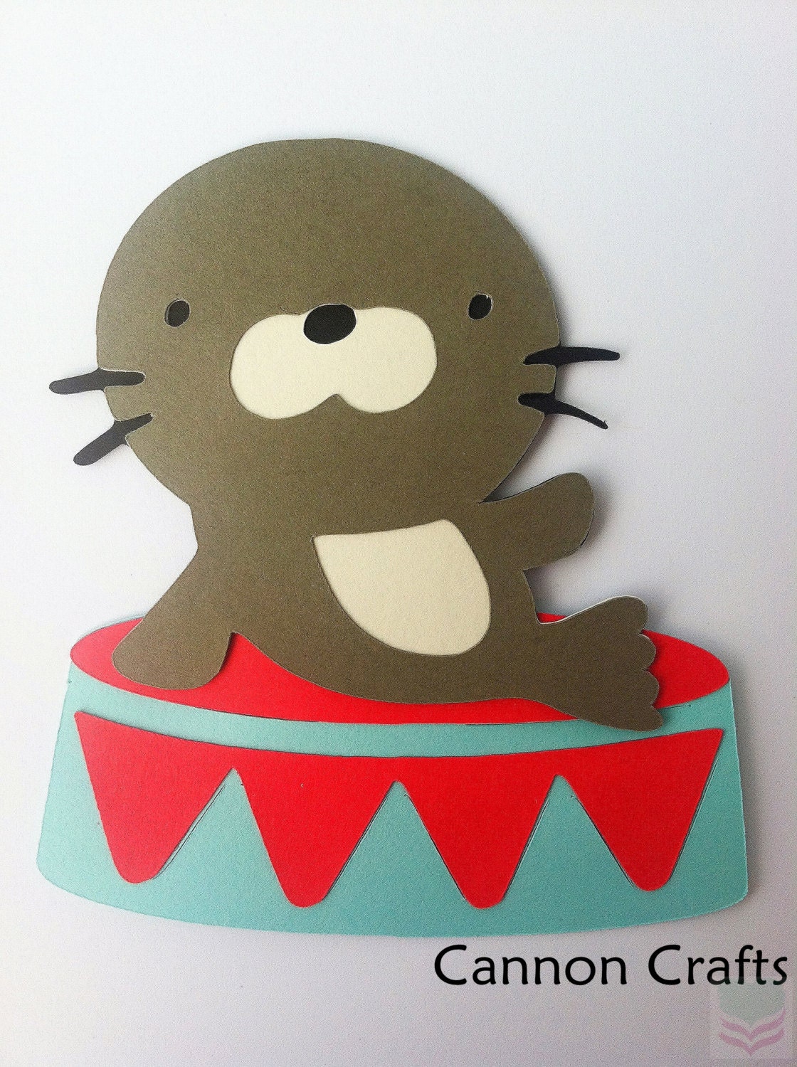 Cricut Seal Die Cut Set of 8 2.5 Gray by CannonCraftsbySarah