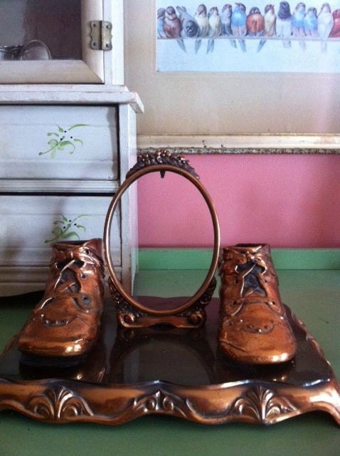 Items similar to Bronze Baby Shoes Frame on Etsy