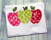 Personalized Back to School Apple Trio - cortsthings