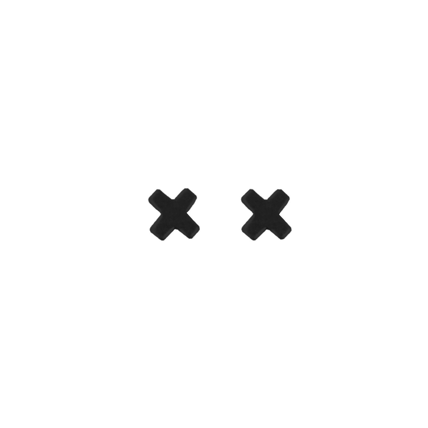 simple matte black X studs - ofmatter simple matte black X studs - ofmatter