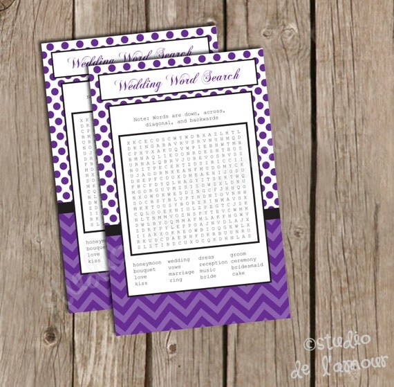 PRINTABLE Bridal Shower Word Search Game Il_570xn