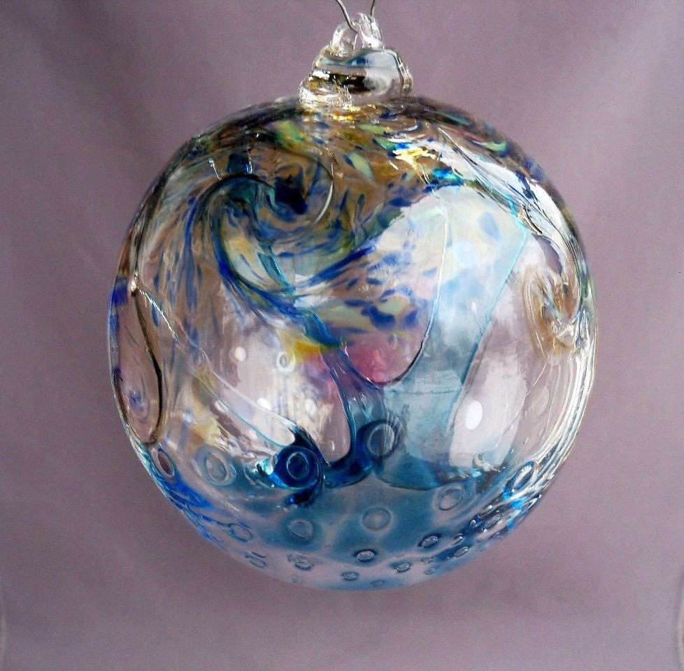 Hand Blown Art Glass Witch Ball/Ornament/Suncatcher by Route4glass