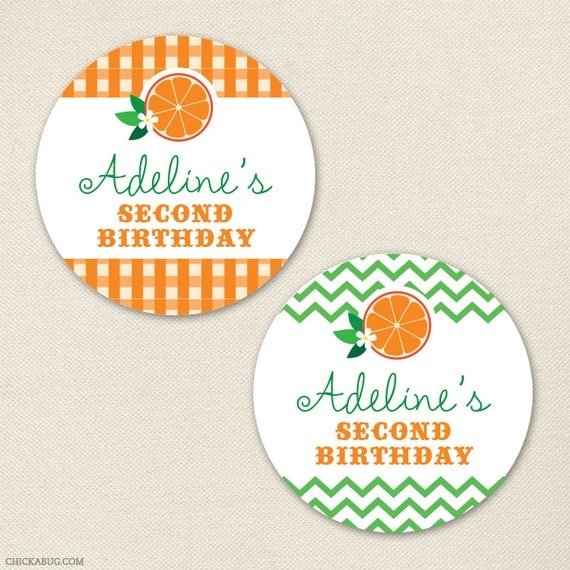 Orange party - Custom stickers - Sheet of 12 or 24 Il_570xn