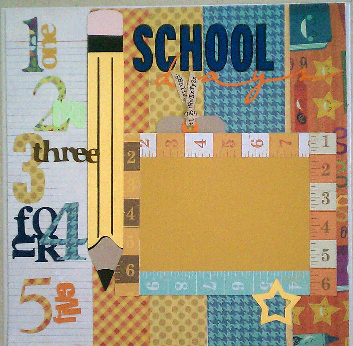 School Days 12x12 premade scrapbook layout page Ohioscrapper
