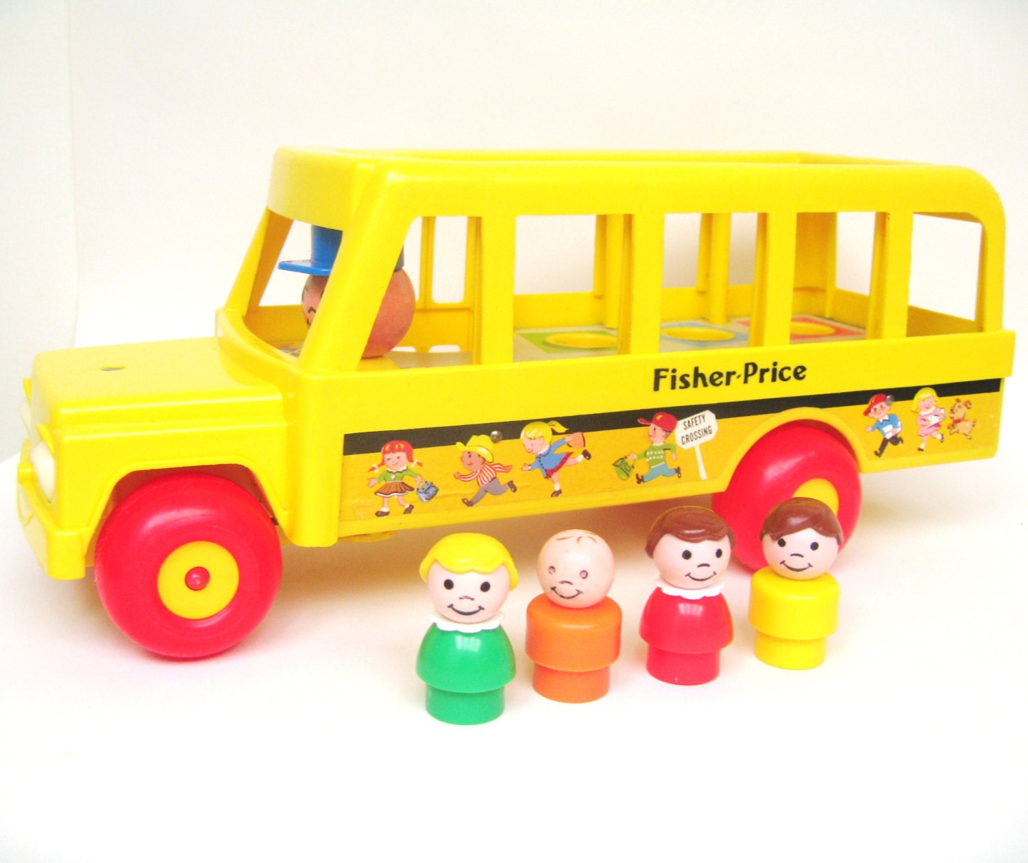 Vintage Fisher Price School Bus - toysofthepast