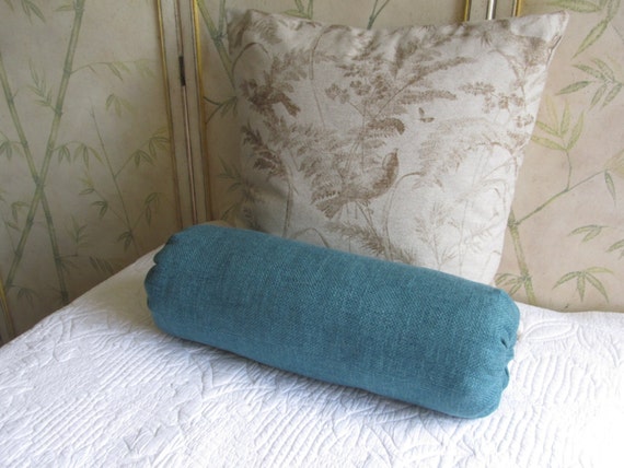 TEAL SINGLE large bolster pillow 7x22 by theBolsterQueens on Etsy