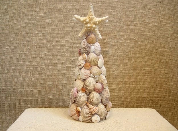 seashell christmas tree beach shell centerpiece by seashell christmas tree beach shell centerpiece by