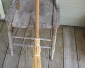 Vintage Natural  Broom Early American #2 Photo prop  Halloween Fall  Witches Broom - CANDLEBERRYMARKET