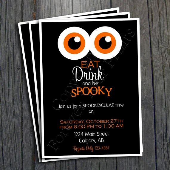 Halloween Party Invitation - Printable Halloween Invitation Il_570xn