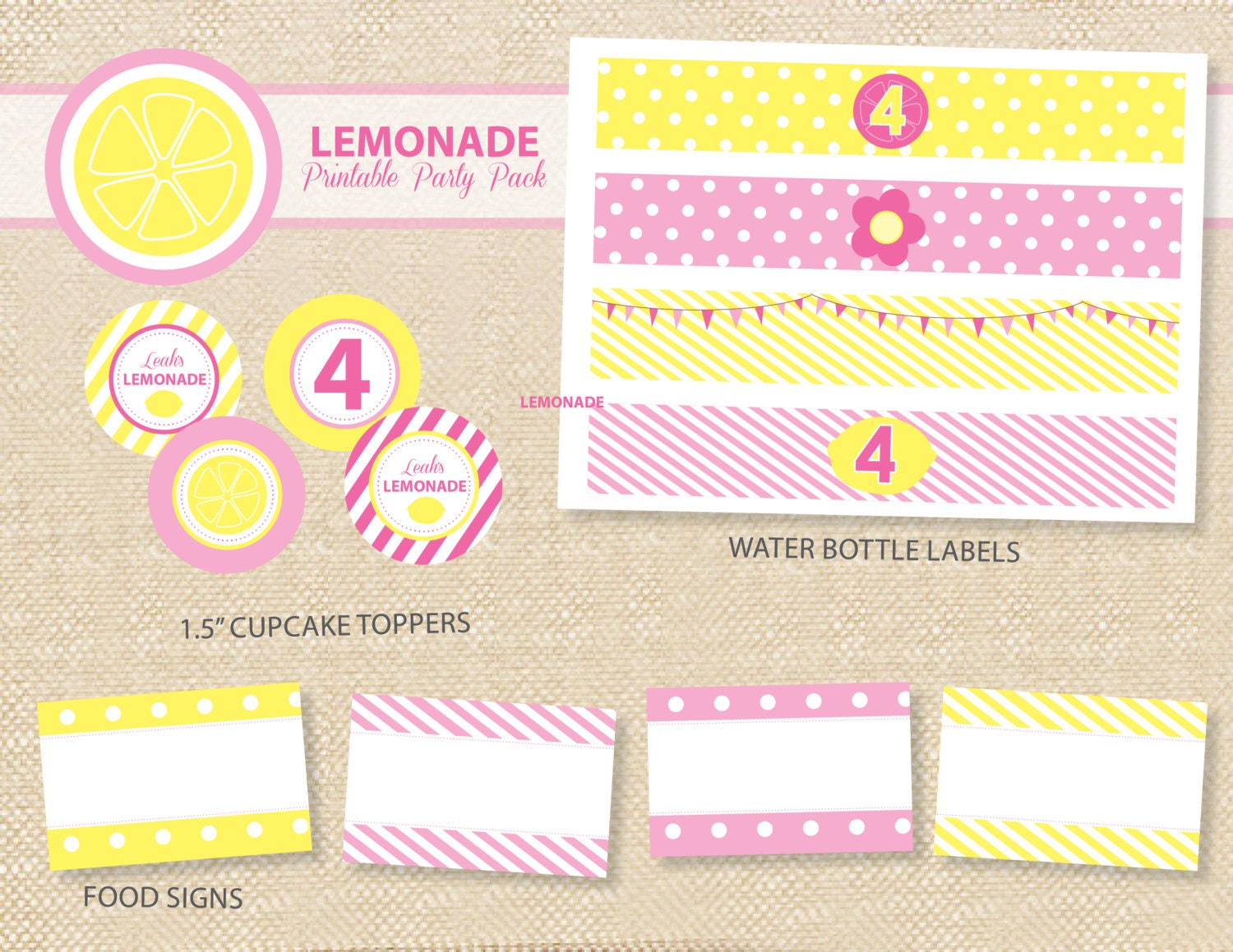 LEMONADE Printable Party Pack - DIY Il_570xn