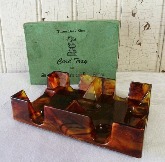 Vintage MidCentury Canasta Playing Card Tray by KitschyVintage