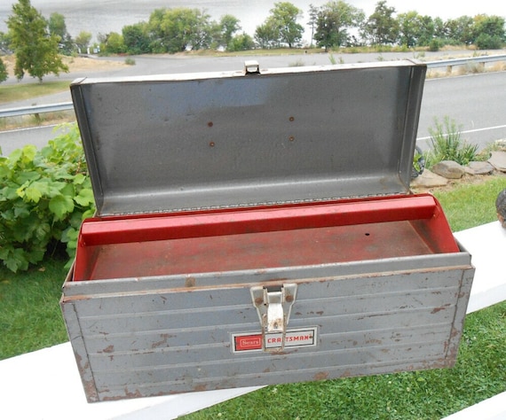 Vintage Sears Craftsman metal tool box by vintagehillbillies