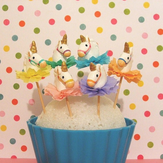 Unicorn Cupcake Toppers/Picks Il_570xn
