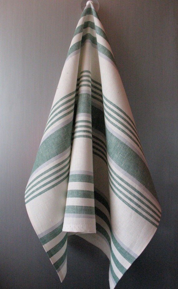 Linen Cotton Dish Towels striped Tea Towels set of by Initasworks