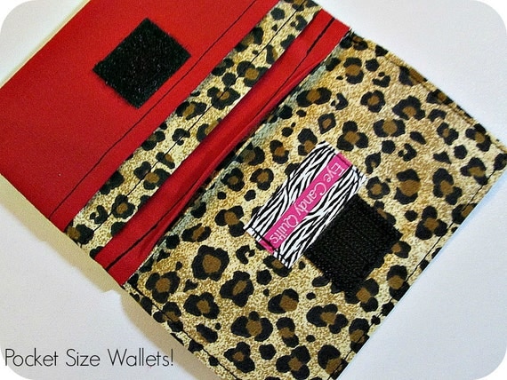 Leopard Wallet Animal Print wallet Women's by EyeCandyQuilts