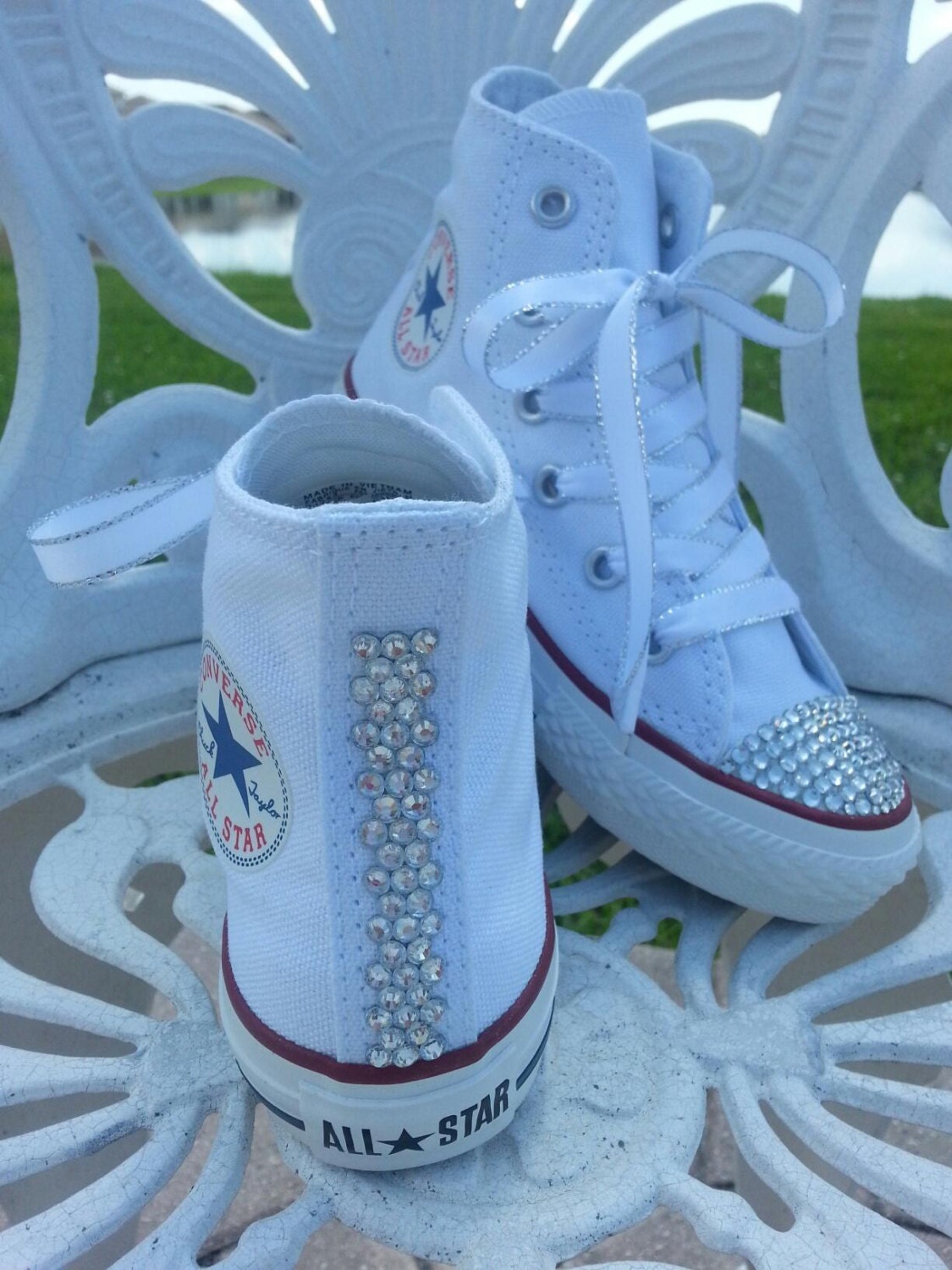 high top bling sneakers