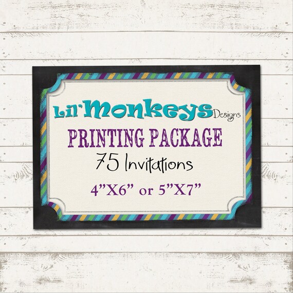 5X7 Professionally Press Printed Invitations - Printed on Cardstock - Quantity 75 - with envelopes Il_570xn