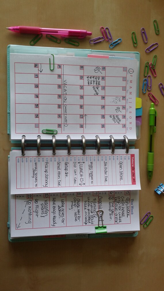 Undated Awesome Discbound Planner Pages Monthly By JanesAgenda