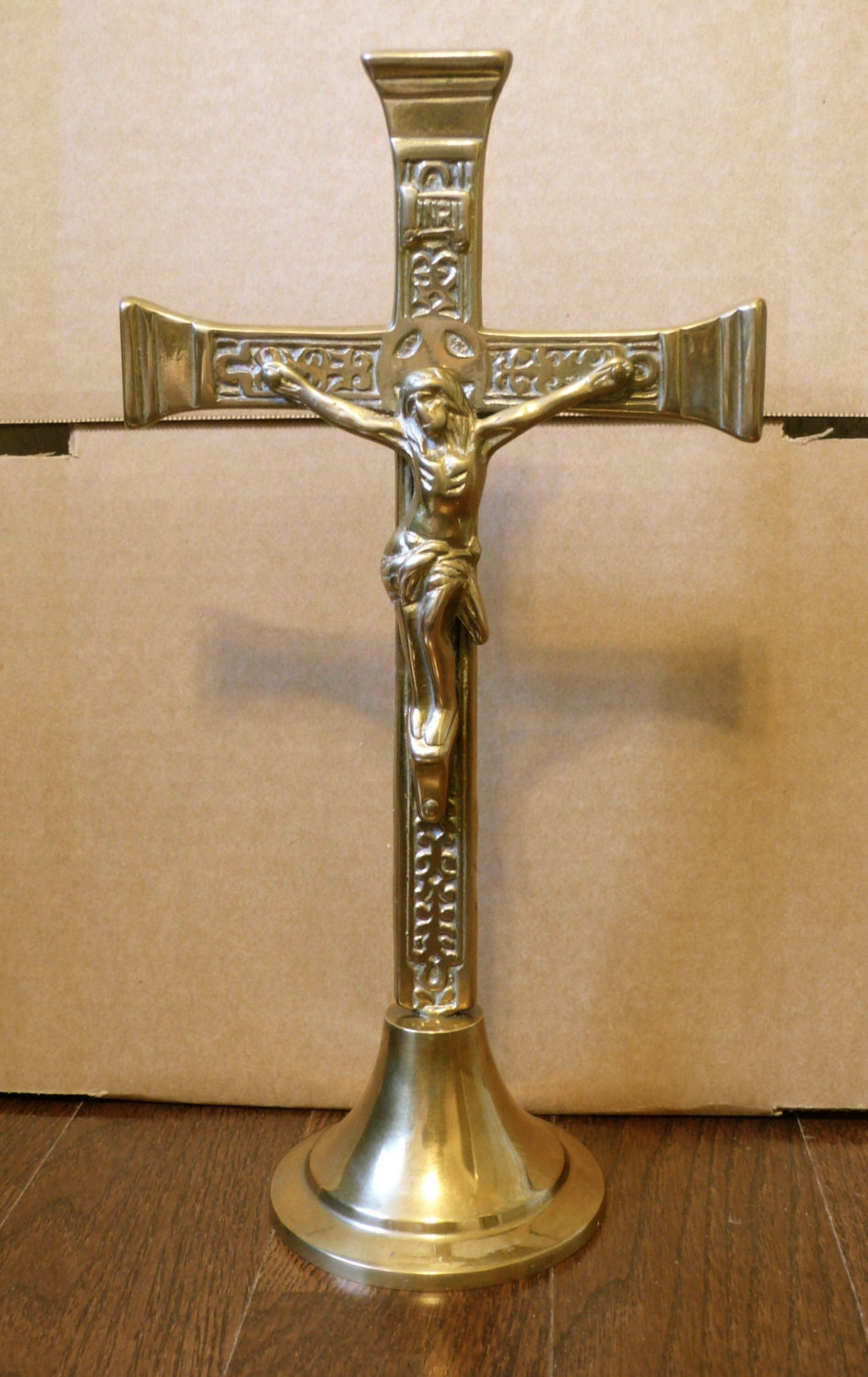 Vintage Altar Crucifix Cross Desk Cross Religious By Chriscre