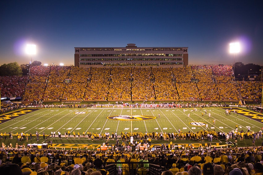 Faurot Field at Night Mizzou Photography by AndrewRhodesPhoto
