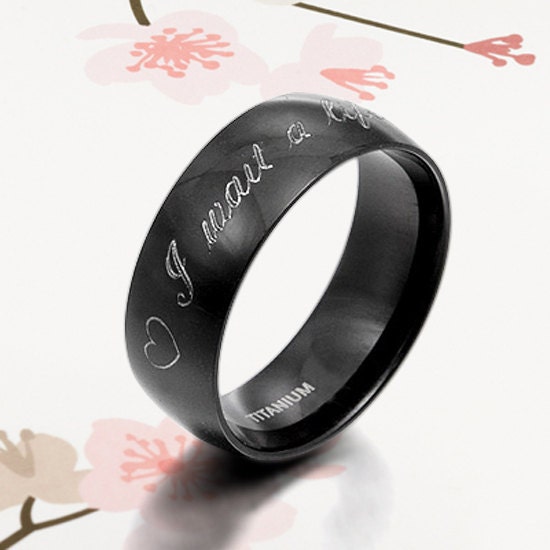 WEDDING RING - Black Titanium Rings 4mm