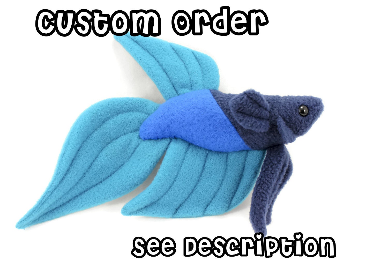 custom betta fish plush