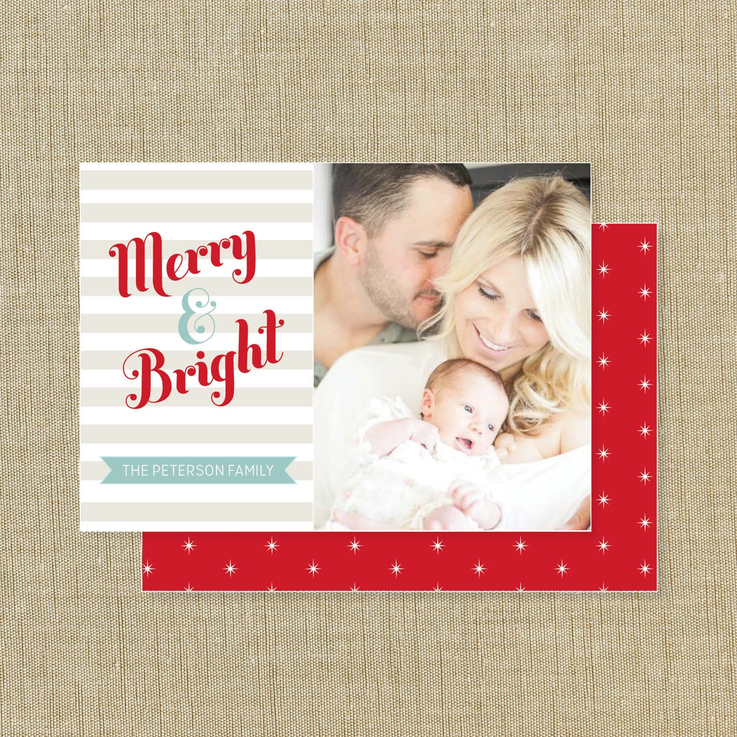 Printable Holiday Photo Card - Merry & Bright / Printable Christmas Photo Card / DIY Holiday Photo Card / DIY Christmas Photo Card Il_570xn