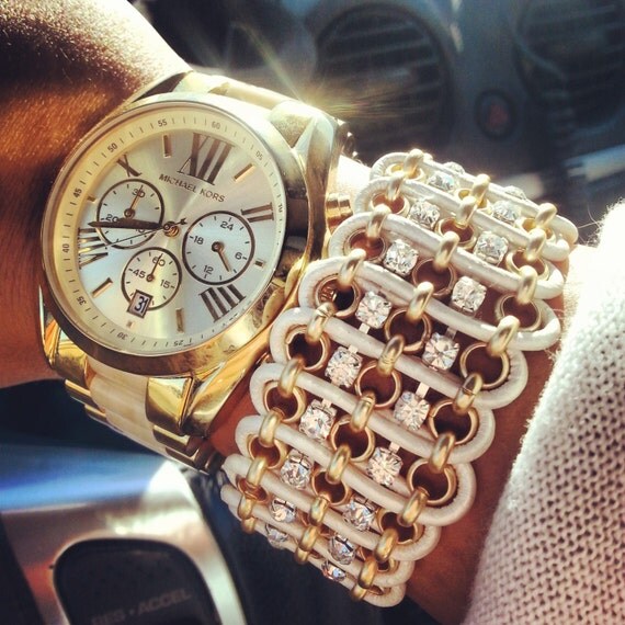 Items similar to Celebrity bracelets Leather cuff Bracelet Handmade