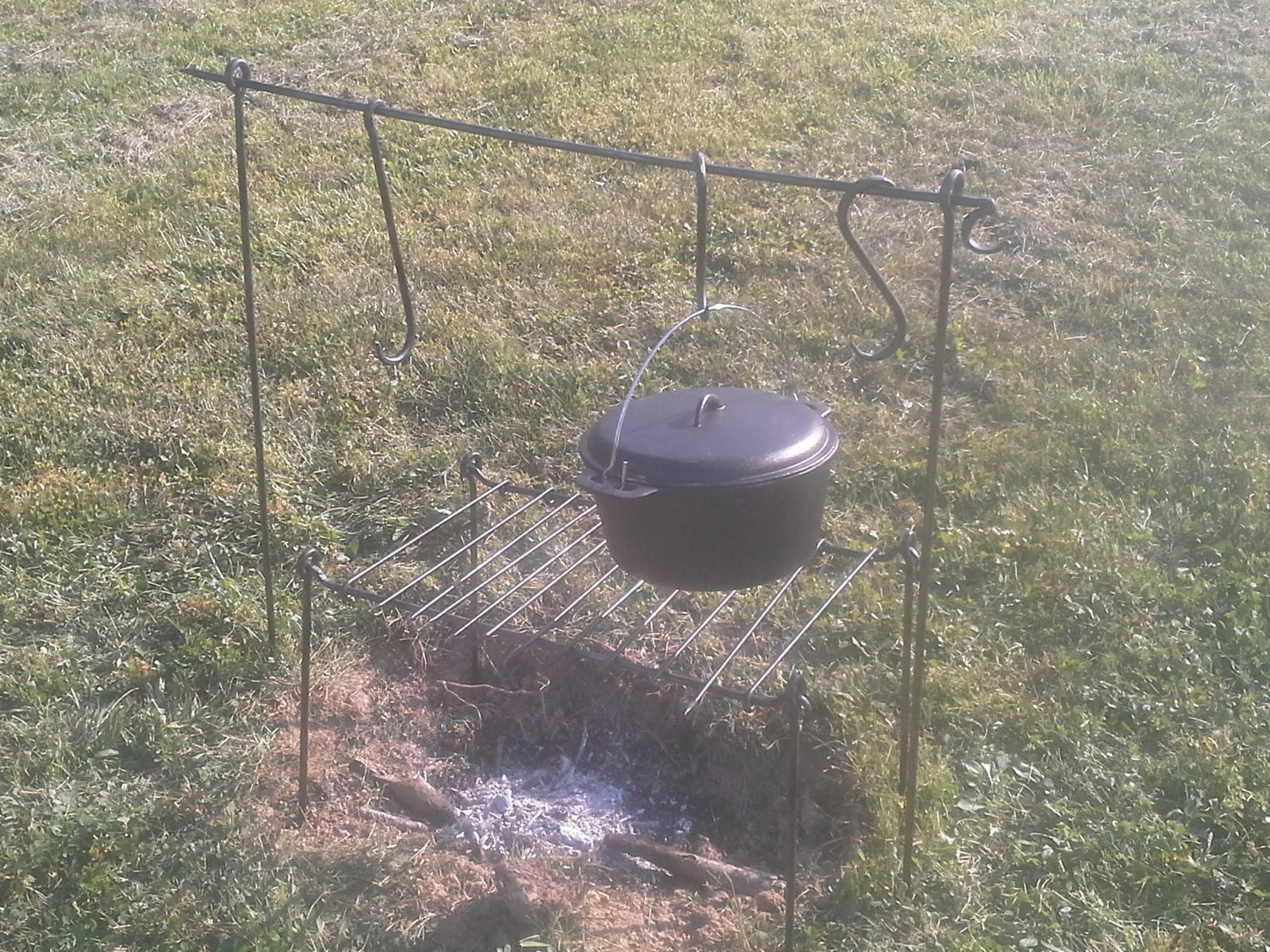 Iron Campfire Cooking Set Hand Wrought Iron by