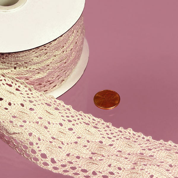 Ivory Crochet Lace Ribbon 30 Ft 10 Yards x 2.25 by SparkleSoiree