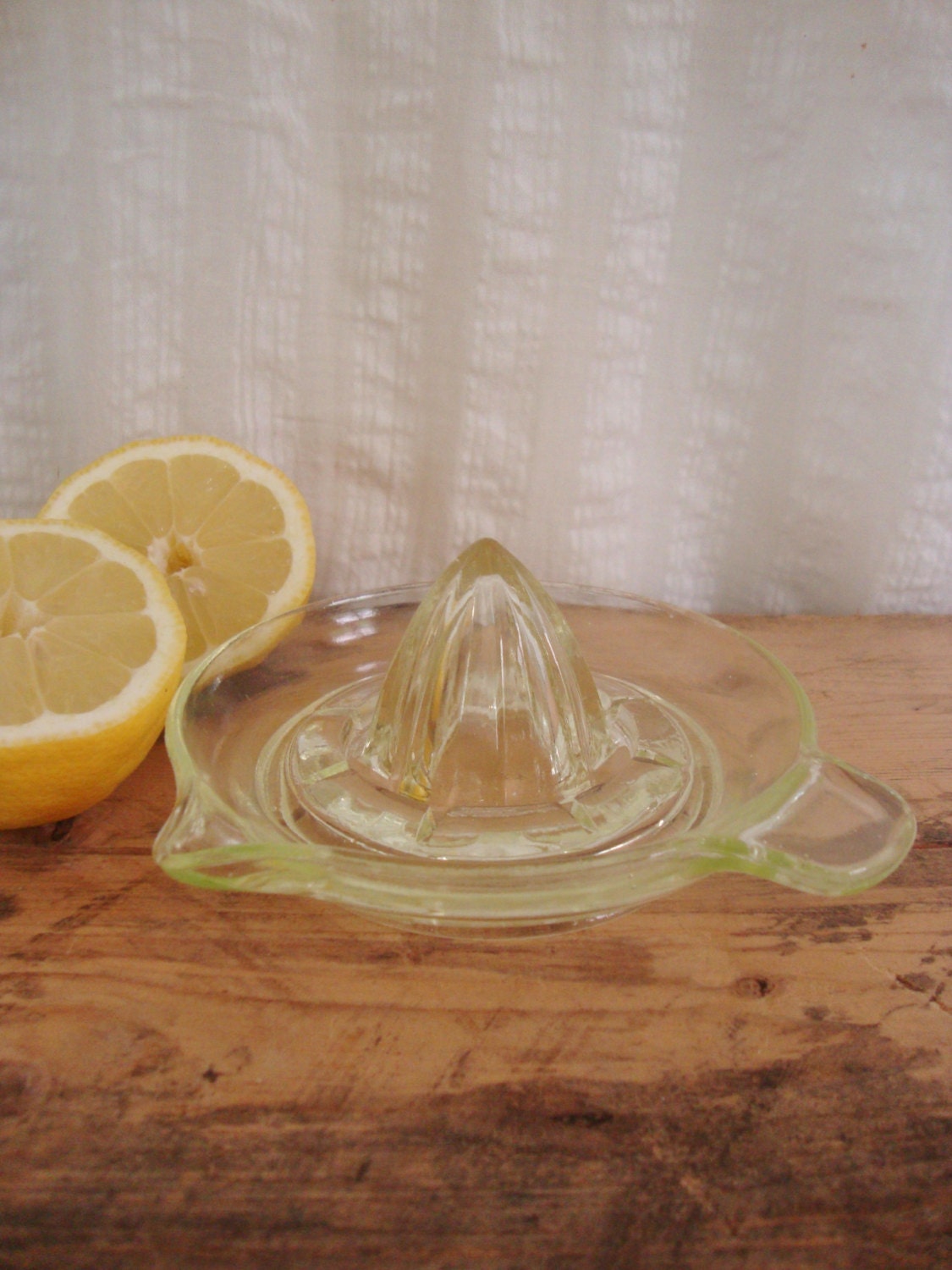 Antique Glass Juicer Hand Citrus Juicer by MeepnBooVintage