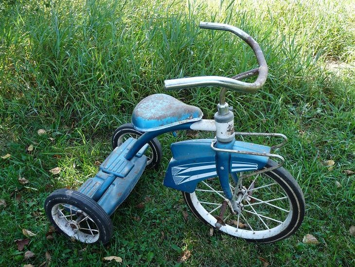 Murray Indian Flyer Retro Blue Trike Tricycle Fender Bike Radio