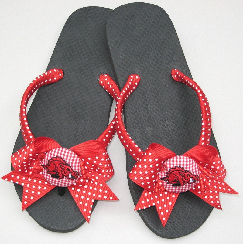 custom team flip flops