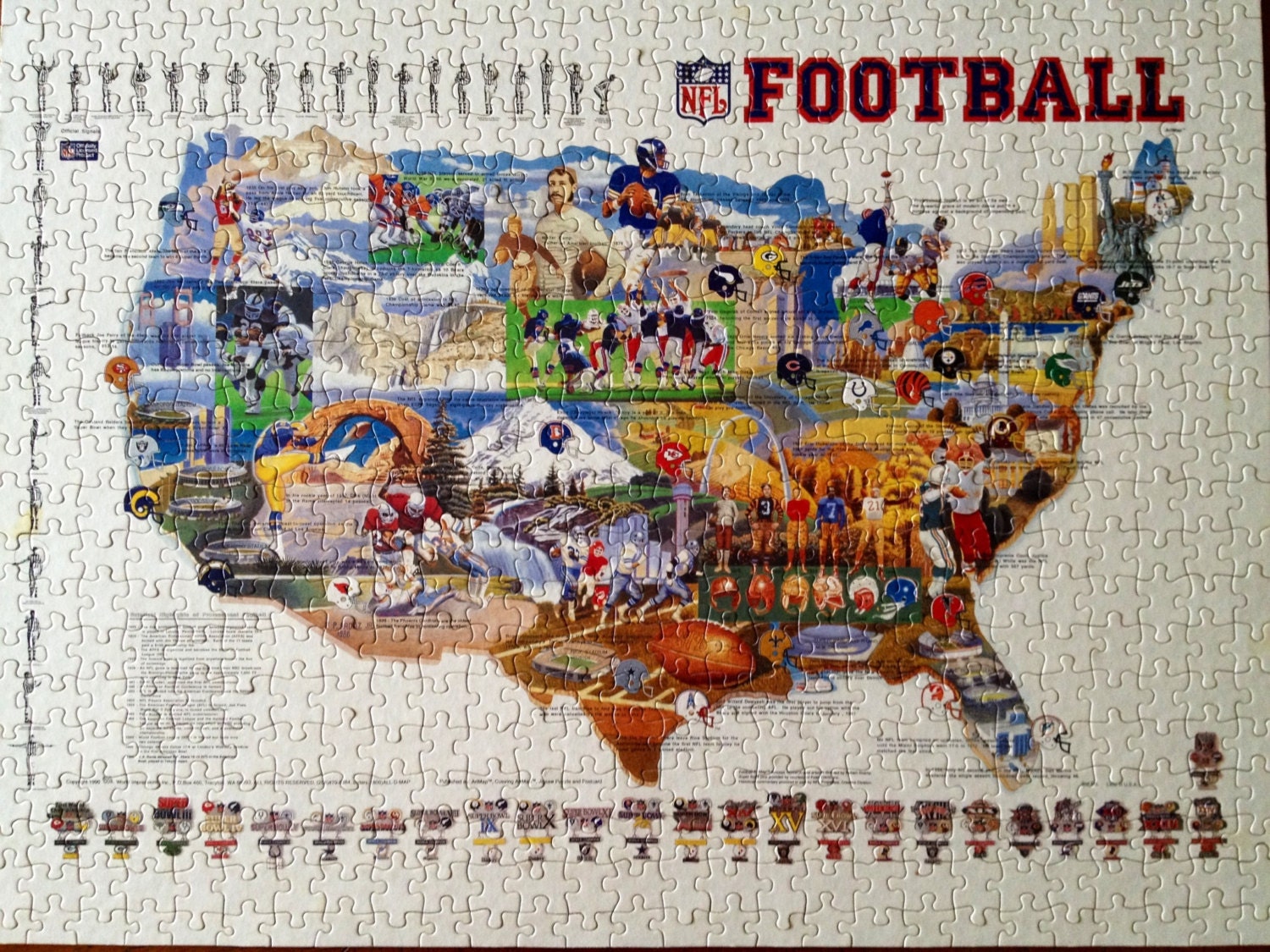 Vintage NFL Jigsaw Puzzle by RetroAlleyVintage on Etsy