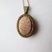 Antique Victorian Etruscan Style Locket with Etched Birds and Original Photos Inside c.1860s