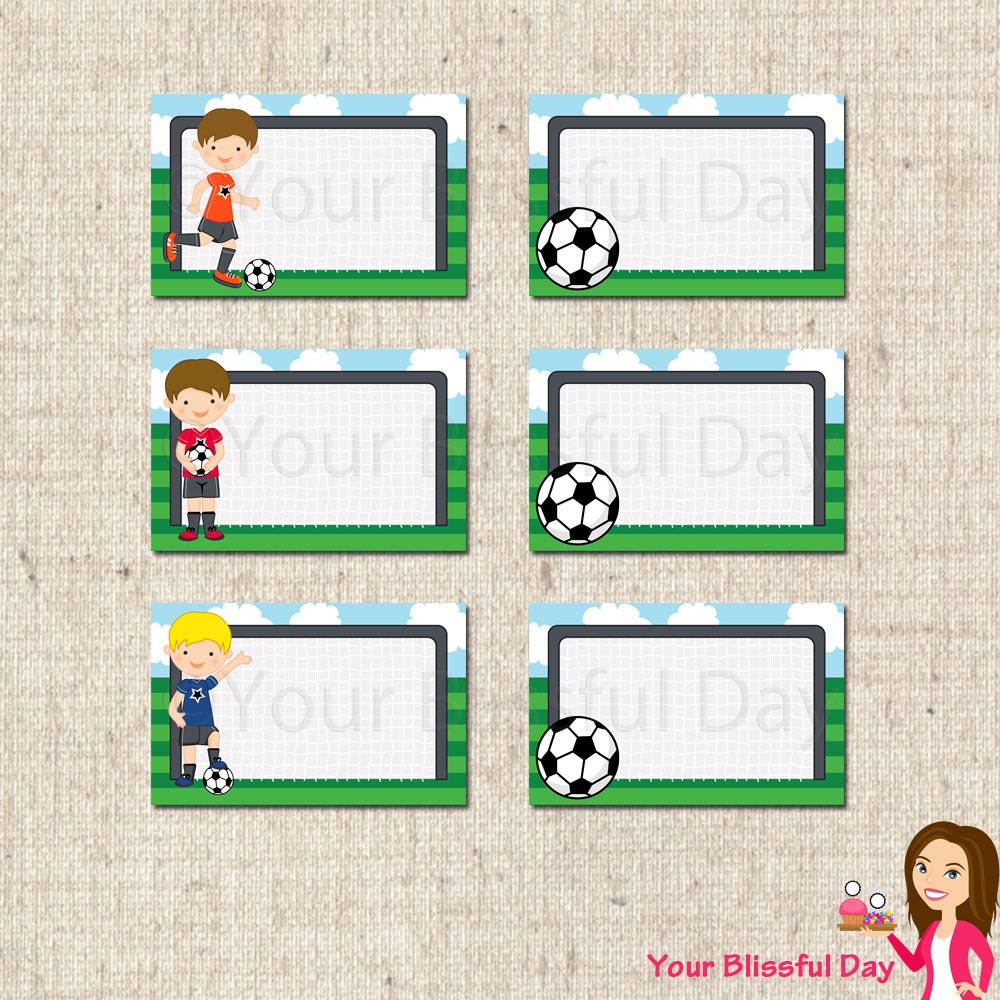 PRINTABLE Boy Soccer Label Tents Il_570xn
