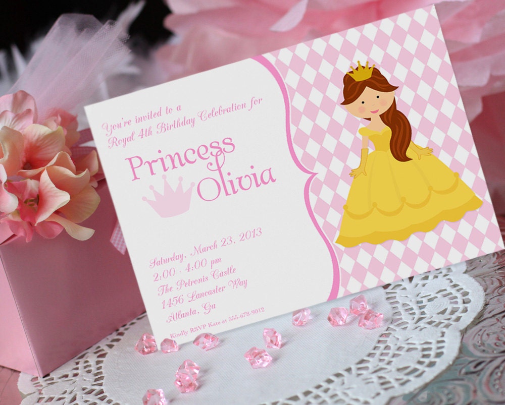 Princess Party Invitation - Printable - Birthday Princess - Choose your Princess- by Amanda's Parties TO GO Il_570xn