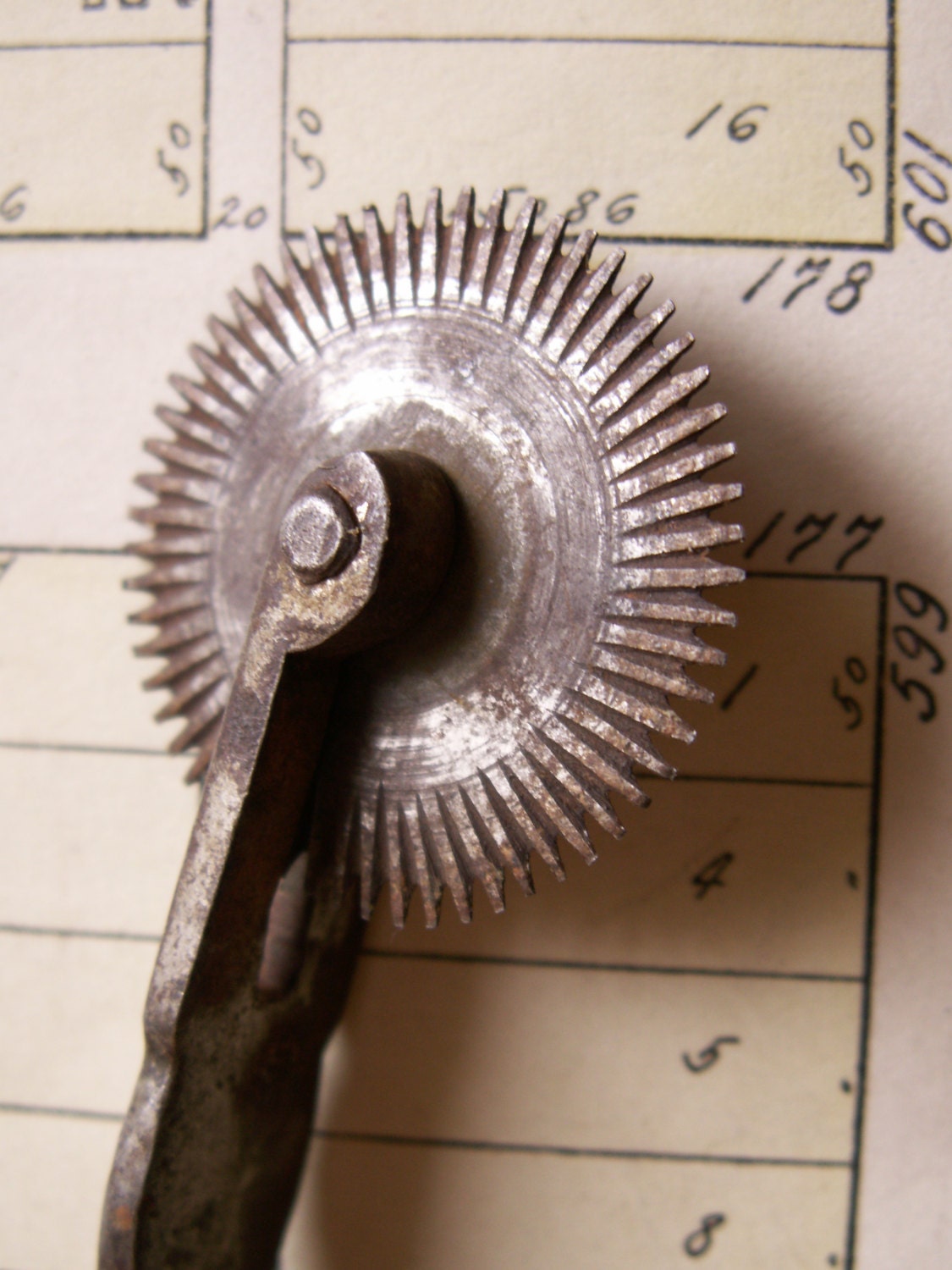 Vintage Sewing Pattern Tracing Wheel with Black by CopperAndTin