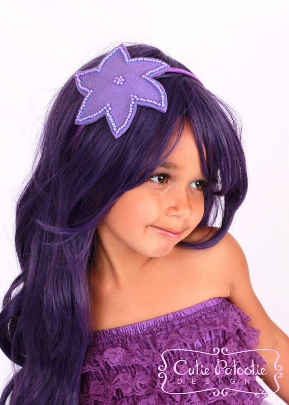 Beaded Flower Headband - Purple - Mermaid Costume Accessory - Dazzling Diver: Fits toddler to adult - Cutie Patootie Designz Il_570xn