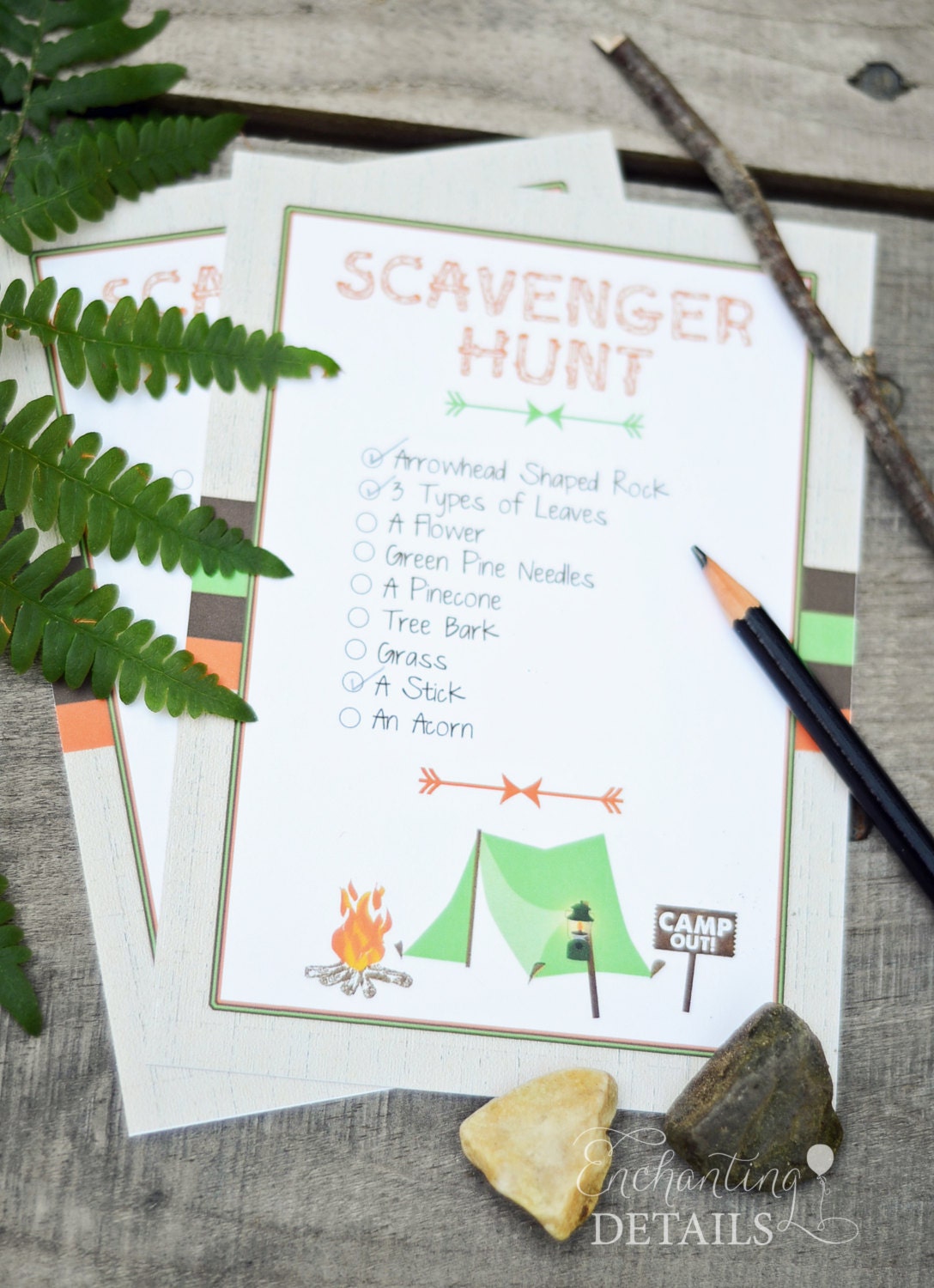 INSTANT DOWNLOAD Camping Printable Scavenger Hunt Il_570xn