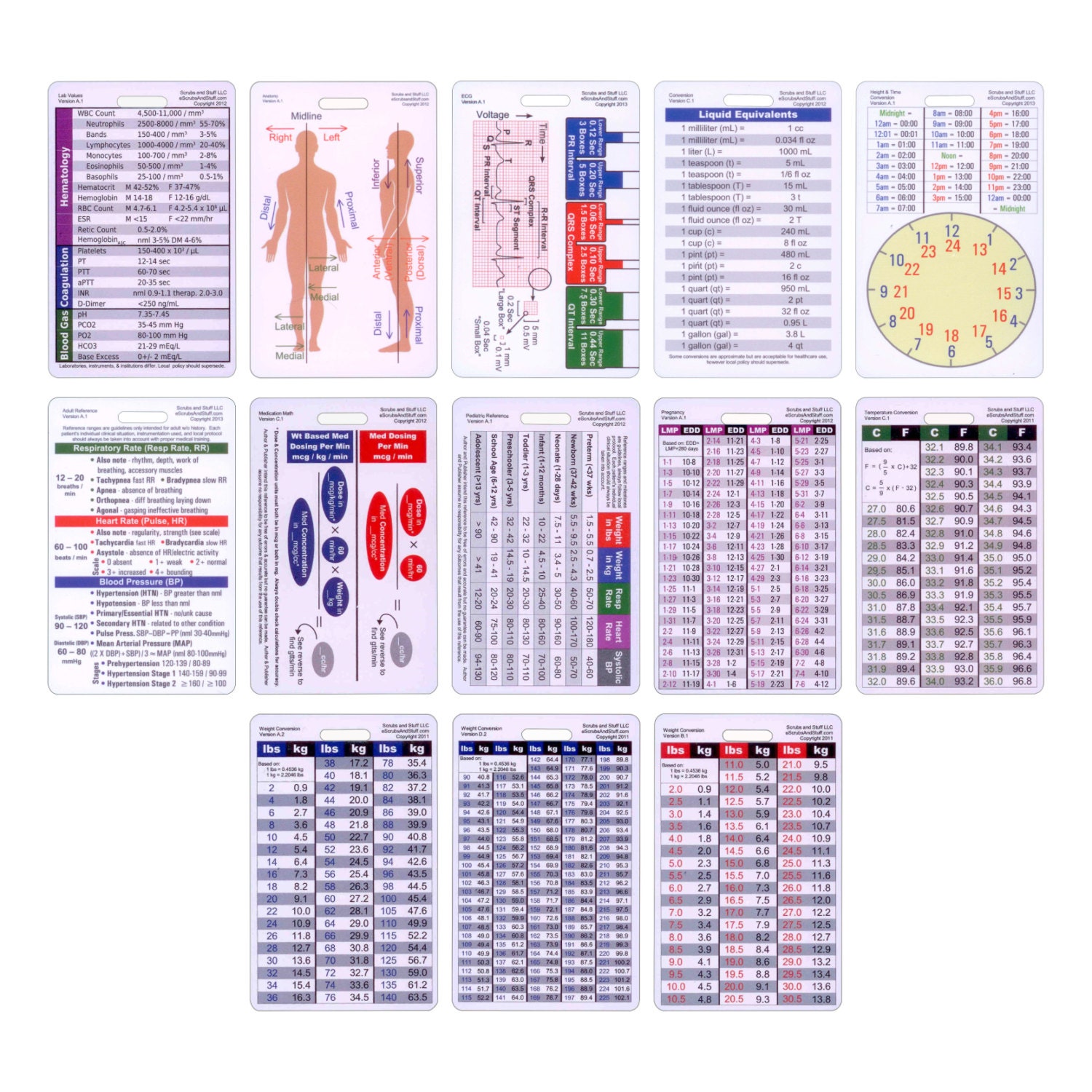 complete-vertical-set-of-13-cards-for-nurse-by-scrubsandstuff