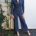 Reserved for Cheri// Vintage 70s Pin Stripe Denim Zip-Up Power Jump Suit// Extra Small Petite