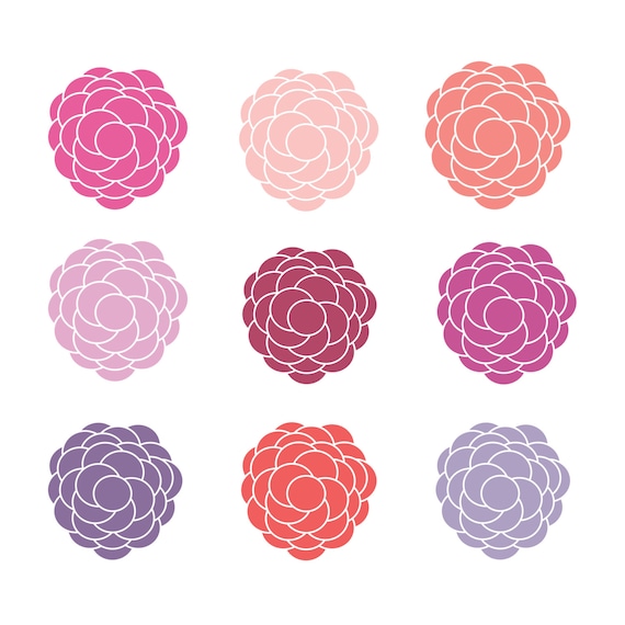 Instant Download // Digital Clip Art for Mother's Day // Pink Flowers // Personal and Commercial Use Il_570xn