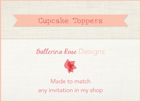 MADE TO MATCH - Cupcake Toppers - personalized, digital file, printable Il_570xn