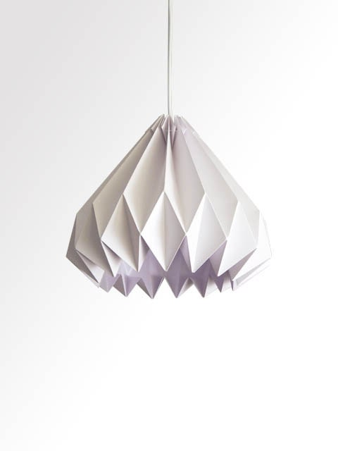 Water Drop / Origami Paper LampShade - White - TwReborn1